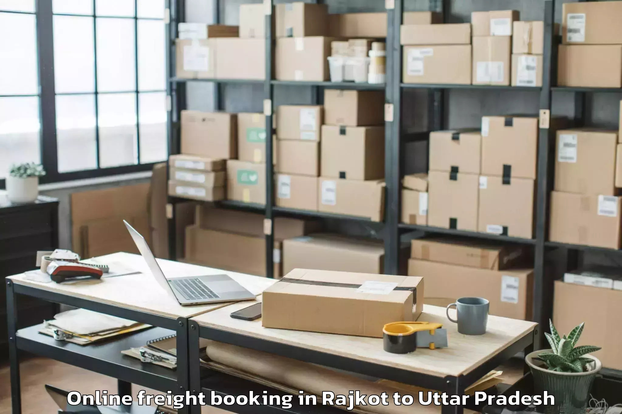 Efficient Rajkot to Kurebhar Online Freight Booking